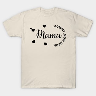 The Evolution of Mother: Mama Mommy Mom Bruh minimaliste T-Shirt